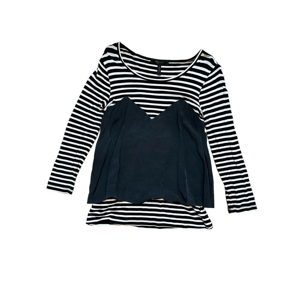 BCBG MAXAZRIA striped peplum top - Picture 3 of 7